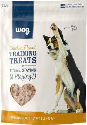 Wag 445009052002 Amazon Brand Chicken Flavor Training Treats For Dogs 1 Lb. Bag 16 Oz