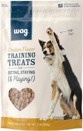 Wag 445044796718 Chicken Flavor Training Treats For Dogs 2 Lb. Bag 32 Oz