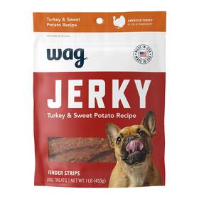 Wag 842379155543 Brand - Soft And Tender American Jerky Dog Treats Turkey Sweet Potato 16 O
