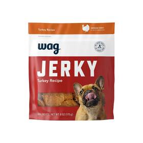 Wag 842379163791 Brand - Soft And Tender American Jerky Dog Treats Turkey Recipe 6 Oz