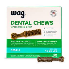 Wag 842379167461 Amazon Brand - Dental Dog Treats To Help Clean Teeth And Freshen Breath Small