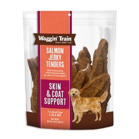 Waggin Train 807020110074 Salmon Jerky Tenders For Dogs - Grain Free High Protein Treats 12 Oz