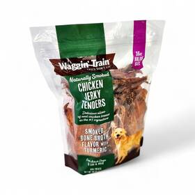 Waggin Train 807020110210 Chicken Jerky Tenders Bone Broth Turmeric Dog Treat - 36oz