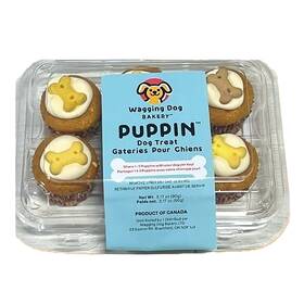 Wdbp006 Wagging Dog Bakery Puppin Mini Cupcake Treat 6 Pack Pet Reward