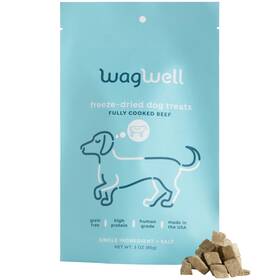 Wagwell 860009936461 Freeze-dried Beef Dog Treats - Grain-free High-protein Fully Cooked Trea