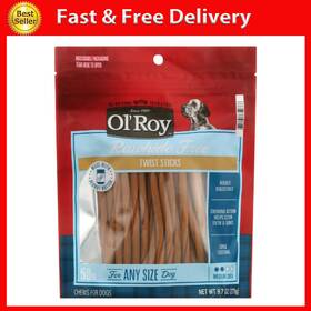 Wal-mart Stores Inc. 445005616604 Olft Roy Rawhide Free Peanut Butter Twist Sticks For Dogs 50 Count