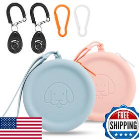 B0c3rf5ynt Wallfid Silicone Dog Treat Pouch 2-pack Pet Walking Bag For And Cat Pocket Size