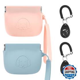 B0cmcywz1h Wallfid Silicone Dog Treat Pouch With Auto Closure And Clicker - Pet Training Bag