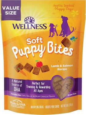 89017 Wellness Soft Puppy Bites Healthy 8 Ounce Pack Of 1 Lamb And Salmon