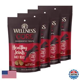 Wellness Core B07jj2h68q 4 Pack Healthy Joints Grain Beef Recipe Dog Treats 8-ounce Bag