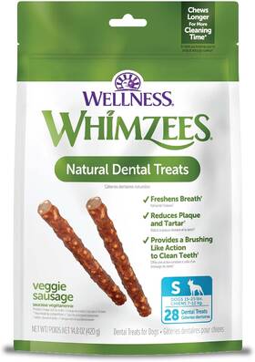Whz324 Wellness Veggie Sausage Natural Grain Free Dental Chews For Dogs Small Breed
