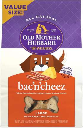 10105 Wellpet Llc Old Mother Hubbard Wellness Bacftnftcheez Dog Treats Large Size 3.3 Lb Bag