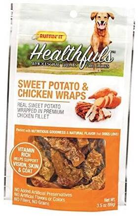 461717 Westminster Pet Products Ruffin It Sweet Potato And Chicken Wraps Dog Treat