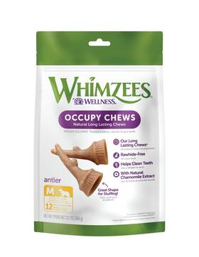 Whimzees 810037580051 By Wellness Occupy Antler Natural Dental Chews For Dogs Long Lasting Treats