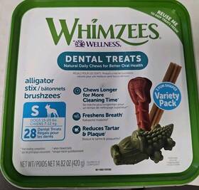 Whimzees 810037580433 By Wellness Variety Tub Natural Grain Free Dental Treats For Dogs
