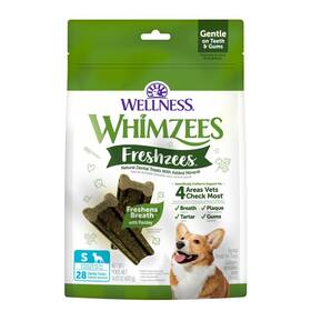 Whimzees 810037580853 Wellness Freshzees Dog Dental Treats Natural Chews Small Size Stick 28 Co