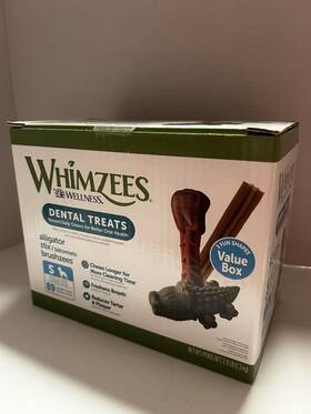 Boxwhz1530 Whimzees 815436019591 Wellness Value Box - 89 Small Dental Treats 3 Fun Shapes Natural Chews