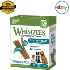 B01f71e5ma Whimzees Natural Dental Chew Sticks 72 Count Dog Treats For Oral Health