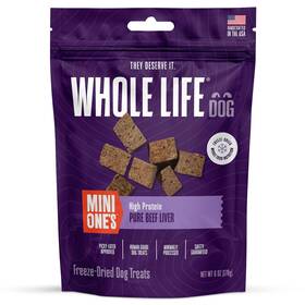 Whole Life Pet Products 850043516248 Mini Ones Beef Liver Freeze Dried Dog Treats - Single Ingredie