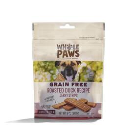 Whole Paws 099482480967 Grain-free Jerky Dog Treats Roasted Duck 5 Ounce Pack Of 1