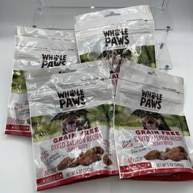 12222 Whole Paws 4x Baked Salmon Jerky Bites 5 Ounce Each Bb 1/25