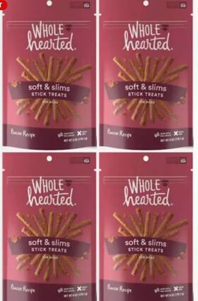 Wholehearted 800443390313 15x Soft And Slims Dog Stick Treats Bacon Flavor 6 Oz Ea Real