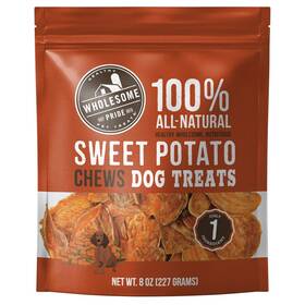 68274 Wholesome Pride Sweet Potato Chews 100% All-natural Single Ingredient Dog Tre