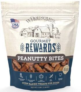 2100364 Wholesomes 034846550054 Sportmix Rewards Peanutty Bites Dog Biscuits 3lb. Bag