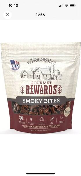 2100366 Wholesomes Gourmet Rewards Smoky Bites Dog Treats 3lbs