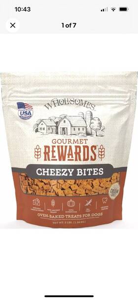 2100372 Wholesomes Gourmet Rewards Cheezy Bites Dog Treats 3lbs