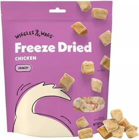 Wiggles & Waggs 196481060333 And Wags Freeze Dried Chicken Crunchy Dog Treats 5oz Single Ingredient
