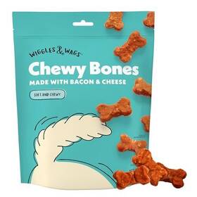 Wiggles & Wags 196481059405 Soft Chews Bacon And Cheese Recipe Bone-shaped 1-6 Oz Bag