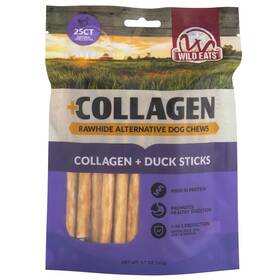 Wild Eats 611403711495 Twild Beef Collagen Sticks For Dogs 25 Pack 5 Inch Long Lasting Dog Chews