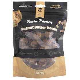 Wild Eats 611403712430 Real Peanut Butter Dog Treats Mini Bones 16ct Collagen Smart For