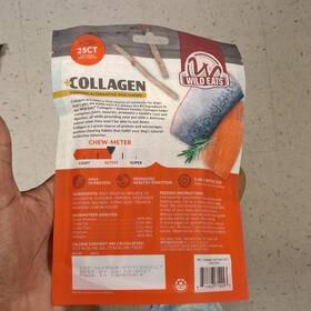 P17610m Wild Eats Collagen Salmon Sticks Rawhide Alternative Dog Chews 15 Ct 5.3 Oz