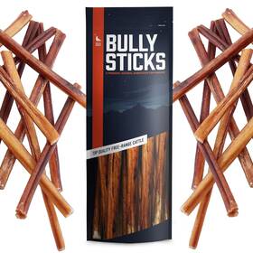 Wild Wolf Bully Sticks 850017898585 12-inch Angus 8 Ounces Healthy All-natural Long-la