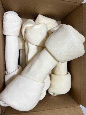 Bio21.6 Willmarpet Bio 21.6 10 Inch -11 White Knotted Rawhide Dog Bones
