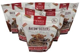 Winner Delights 840139916632 X6-25oz Each Real Meat Bacon Sizzlers Dog Treats Exp 6/26