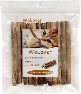 Wolover 726084512535 Silvervine Sticks For Cats Natural Catnip Matatabi Chew Teeth Molar