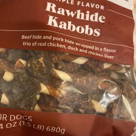Wonder Bound 195515027311 Triple Flavor Rawhide Kabobs For Dogs 36 Treats Bb Jan 2025