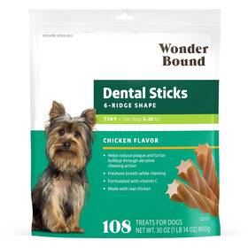 6-ridge Wonder Bound 742797921006 Chicken Flavor Dental Sticks For Tiny Dogs 5-20 Lbs Shape Plaq