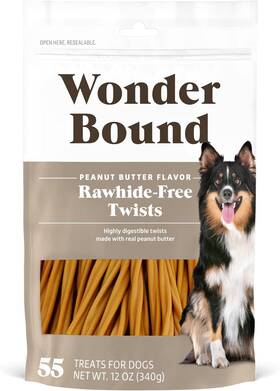 Ff17546 Wonder Bound Peanut Butter Flavor Dog Twist Sticks - 55 Count Rawhide-free