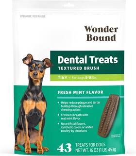 Ff17561 Wonder Bound Dog Dental Treats For Tiny Dogs 5-15 Lbs 43 Count Pack Of 1