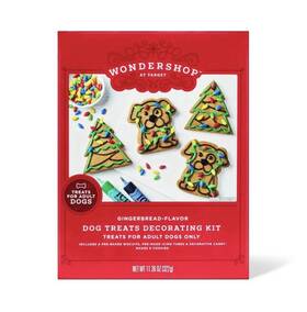 Wondershop 191907990607 Gingerbread Flavor Dog Treats Decorating Kit - Biscuits/icing/candy