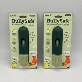 5465489 Woof 2x Bullysafe Bully Stick Treat Chew Holder Tough Non Toxic For Dogs 6.5 Inch