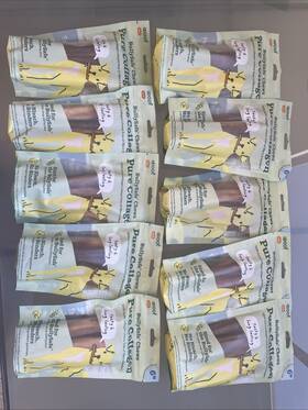 Col-5pk-6in Woof Bullysafe Chews - Pure Collagen 5pk 6in Lot Of 10 Packs 50 Total