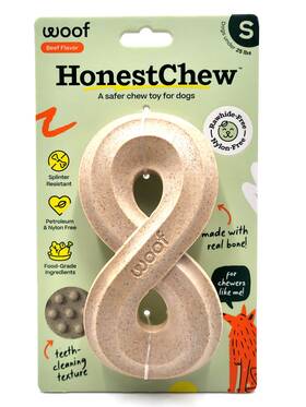 Hc-inf-sm-r1 Woof Honestchew Smal Durable Infinity Bone Beef Flavor To 25 Lbs Dog Chew Toy 6 Inch