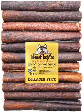 Woofleys 313035016091 6 Inch Collagen Sticks For Dogs 10 Count Bully Stick Rawhide Alterna