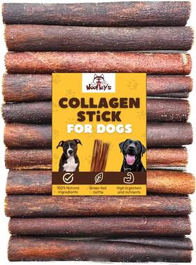 Woofleys 744110258035 6 Inch Collagen Sticks For Dogs 10 Count Bully Stick Rawhide Alterna