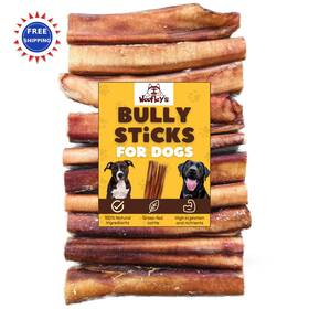 1645 Woofleys Sample Sku Bully Sticks For Dogs 18 Count Jumbo Thick Buffalo Long Lasting Chews